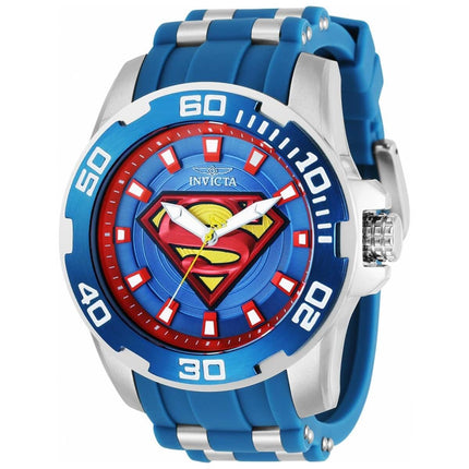 Invicta Men's Quartz Watch - DC Comics Superman Blue Dial Rubber Strap | 32479 ,