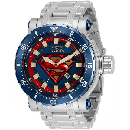 Invicta Men's Quartz Watch - DC Comics Superman Silver Steel Bracelet | 32695 ,