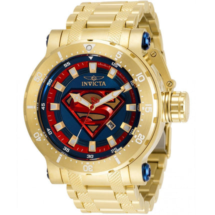Invicta Men's Quartz Watch - DC Comics Superman Yellow Gold Steel Bracelet | 32700 ,