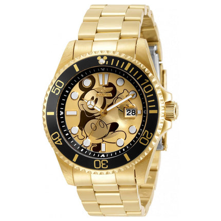 Invicta Men's Quartz Watch - Disney Mickey Mouse Gold Tone and Black Dial | 32441 ,