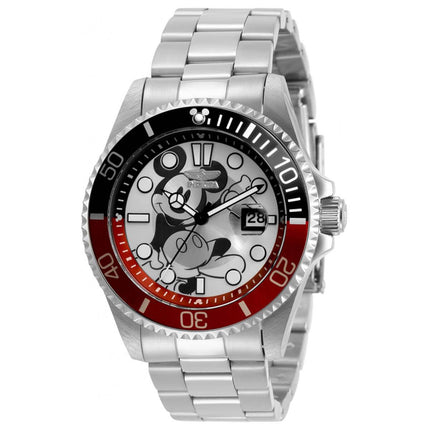 Invicta Men's Quartz Watch - Disney Mickey Mouse Silver and Black Dial | 32440 ,