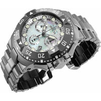 Invicta Men's Quartz Watch - Excursion Chrono MOP Dial Gunmetal SS Bracelet | 34860 ,
