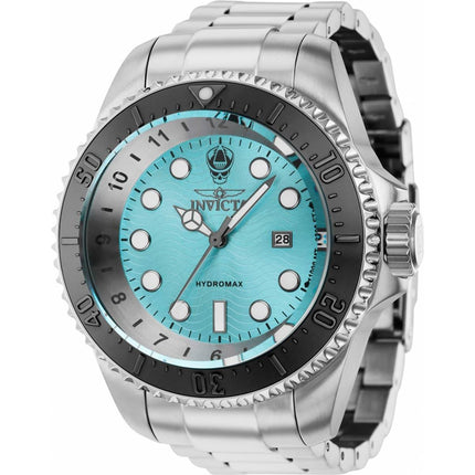 Invicta Men's Quartz Watch - Hydromax Cyan and Silver Tone Dial SS Bracelet | 37593 ,