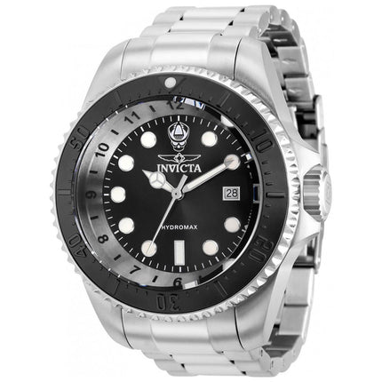 Invicta Men's Quartz Watch - Hydromax Silver Tone and Black Bezel Bracelet | 38018 ,