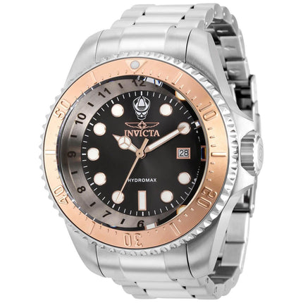 Invicta Men's Quartz Watch - Hydromax Silver Tone and Rose Gold Bezel Bracelet | 38017 ,