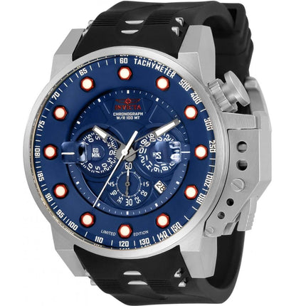 Invicta Men's Quartz Watch - I-Force Chronograph Blue Dial Black Rubber Strap | 33409 ,