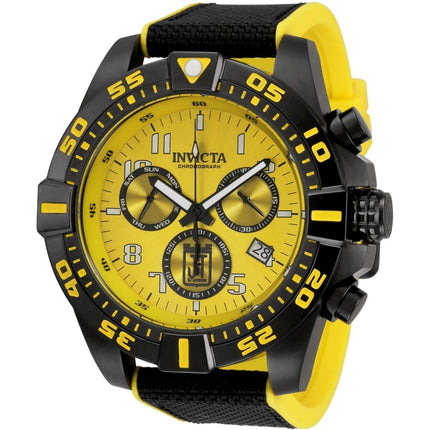 Invicta Men's Quartz Watch - Jason Taylor Chronograph Yellow and Black Dial | 33218 ,