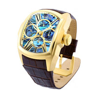 Invicta Men's Quartz Watch - Lupah Yellow Gold Case Brown Leather Strap | 35193 ,