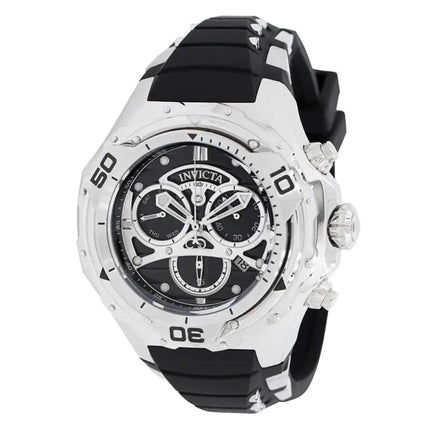 Invicta Men's Quartz Watch - Mammoth Chronograph Black and Silver Tone Strap | 38092 ,