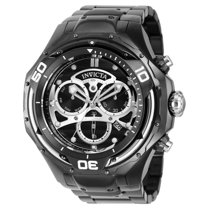 Invicta Men's Quartz Watch - Mammoth Chronograph Day-Date Black Dial Bracelet | 38091 ,
