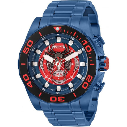 Invicta Men's Quartz Watch - Marvel Spiderman Chronograph Blue Bracelet | 33312 ,