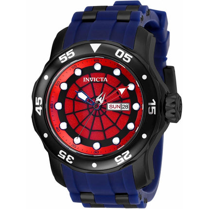 Invicta Men's Quartz Watch - Marvel Spiderman Day-Date Black and Red Dial | 25699 ,