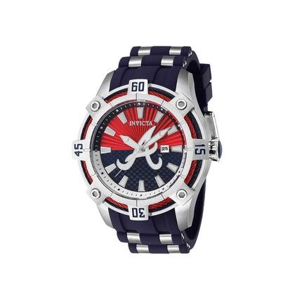 Invicta Men's Quartz Watch - MLB Atlanta Braves Red and Blue Dial Strap Date | 43260 ,