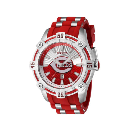 Invicta Men's Quartz Watch - MLB Cincinnati Reds Red and Silver Dial Date | 43265 ,