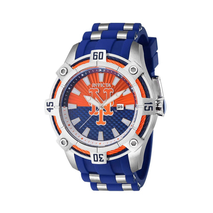 Invicta Men's Quartz Watch - MLB New York Mets Blue and Orange Dial Date | 43277 ,