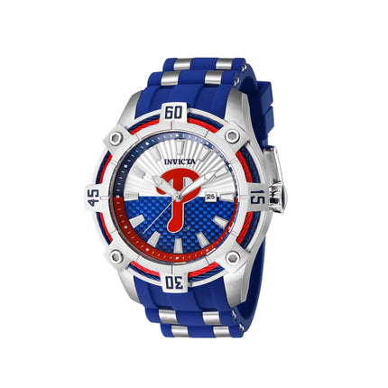 Invicta Men's Quartz Watch - MLB Philadelphia Phillies Silver and Blue Dial | 43279 ,