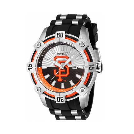 Invicta Men's Quartz Watch - MLB San Francisco Giants Silver and Black Dial | 43293 ,