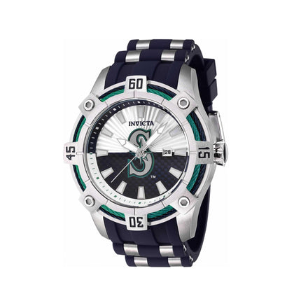 Invicta Men's Quartz Watch - MLB Seattle Mariners Silver and Blue Dial Date | 43294 ,