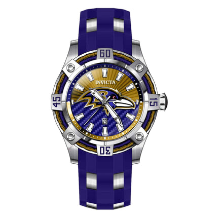 Invicta Men's Quartz Watch - NFL Baltimore Ravens Purple and Brown Dial Strap | 42067 ,