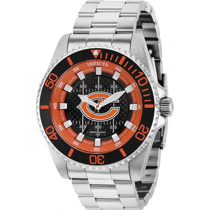 Invicta Men's Quartz Watch - NFL Chicago Bears Silver Stainless Steel Bracelet | 36935 ,