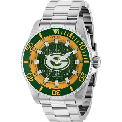 Invicta Men's Quartz Watch - NFL Green Bay Packers Stainless Steel Bracelet | 36929 ,