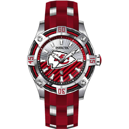 Invicta Men's Quartz Watch - NFL Kansas City Chiefs Red and Silver Tone Dial | 42070 ,