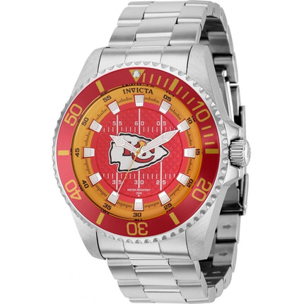 Invicta Men's Quartz Watch - NFL Kansas City Chiefs Stainless Steel Bracelet | 36945 ,