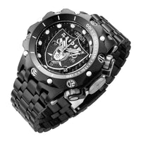 Invicta Men's Quartz Watch - NFL Las Vegas Raiders Chrono Black SS Bracelet | 36176 ,