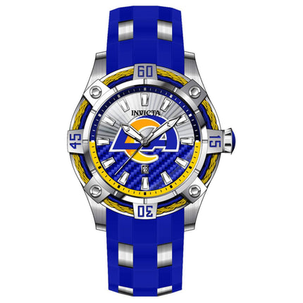 Invicta Men's Quartz Watch - NFL Los Angeles Rams Blue and Silver Tone Strap | 43324 ,