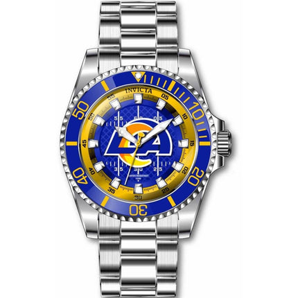 Invicta Men's Quartz Watch - NFL Los Angeles Rams Blue and Yellow Dial | 43330 ,
