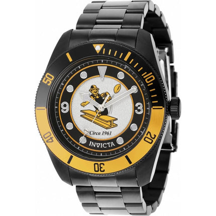 Invicta Men's Quartz Watch - NFL Pittsburgh Steelers Black Steel Bracelet | 36915 ,