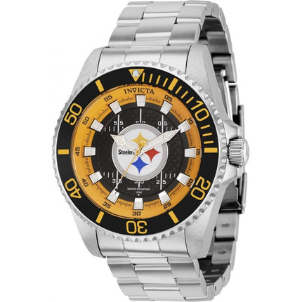 Invicta Men's Quartz Watch - NFL Pittsburgh Steelers Silver Steel Bracelet | 36951 ,