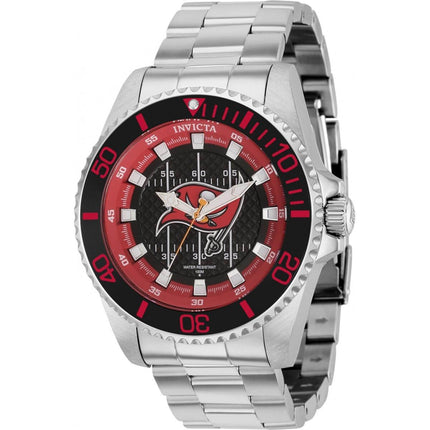 Invicta Men's Quartz Watch - NFL Tampa Bay Buccaneers Silver Steel Bracelet | 36949 ,