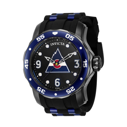 Invicta Men's Quartz Watch - NHL Colorado Avalanche Black and Blue Strap | 42652 ,