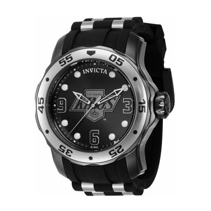 Invicta Men's Quartz Watch - NHL Los Angeles Kings Black Dial Strap | 42660 ,