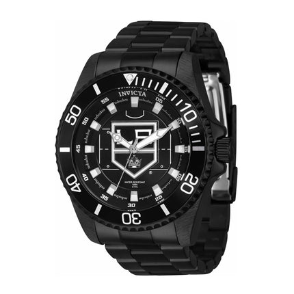 Invicta Men's Quartz Watch - NHL Los Angeles Kings Black Stainless Steel | 42259 ,