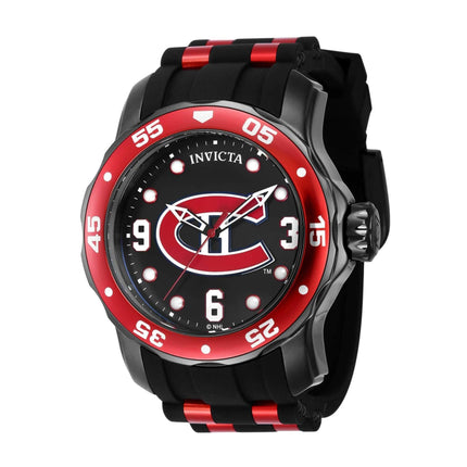 Invicta Men's Quartz Watch - NHL Montreal Canadiens Black and Red Dial Strap | 42662 ,