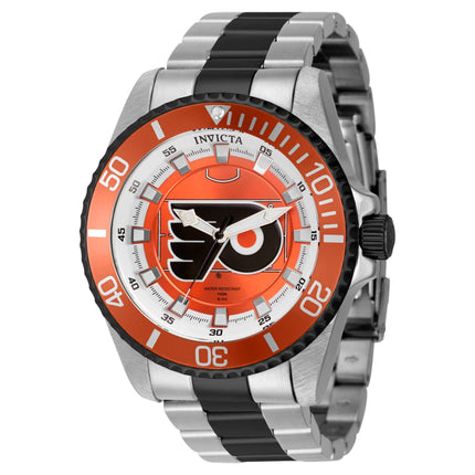Invicta Men's Quartz Watch - NHL Philadelphia Flyers Red, Black Rotating Bezel | 42251 ,