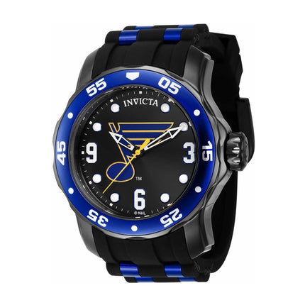 Invicta Men's Quartz Watch - NHL St. Louis Blues Black and Blue Dial Strap | 42661 ,