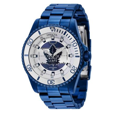 Invicta Men's Quartz Watch - NHL Toronto Maple Leafs Silver, White, Blue Dial | 42246 ,