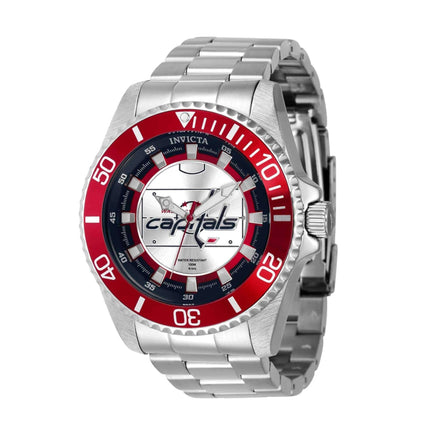 Invicta Men's Quartz Watch - NHL Washington Capitals Silver Steel Bracelet | 42258 ,