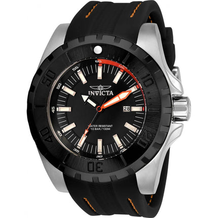 Invicta Men's Quartz Watch - Pro Diver Black Bezel Polyurethane Strap | 30762 ,