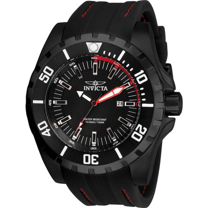 Invicta Men's Quartz Watch - Pro Diver Black Case Polyurethane Strap | 30760 ,