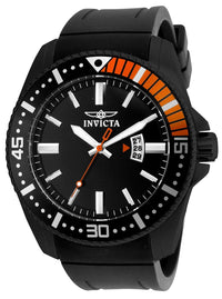 Invicta Men's Quartz Watch - Pro Diver Black Dial Black Polyurethane Strap | 21449 ,