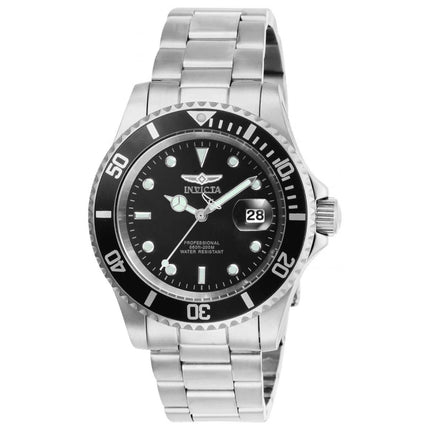 Invicta Men's Quartz Watch - Pro Diver Black Dial Stainless Steel Bracelet | 26970 ,