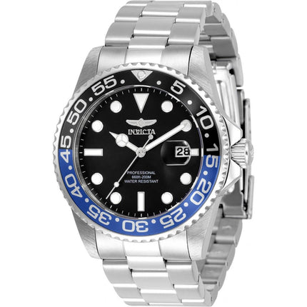 Invicta Men's Quartz Watch - Pro Diver Black Dial Stainless Steel Bracelet | 33252 ,
