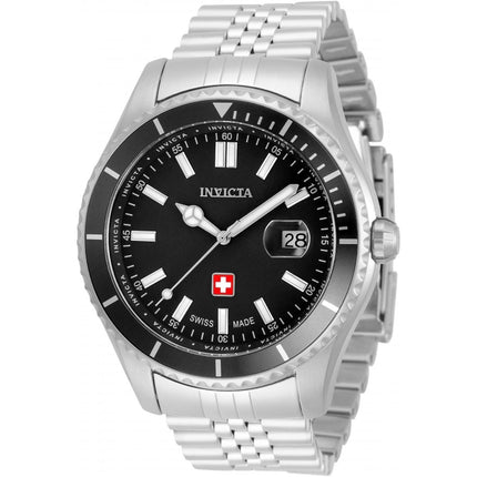 Invicta Men's Quartz Watch - Pro Diver Black Dial Stainless Steel Bracelet | 33437 ,