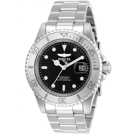 Invicta Men's Quartz Watch - Pro Diver Black Dial Stainless Steel Bracelet | 34022 ,