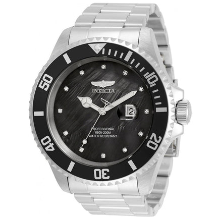 Invicta Men's Quartz Watch - Pro Diver Black Dial Stainless Steel Bracelet | 34150 ,
