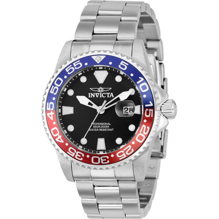 Invicta Men's Quartz Watch - Pro Diver Black Dial Stainless Steel Bracelet | 36904 ,